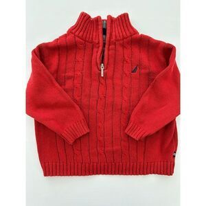 Nautica Half Zip Dark Red Knitted Sweater 12 months.